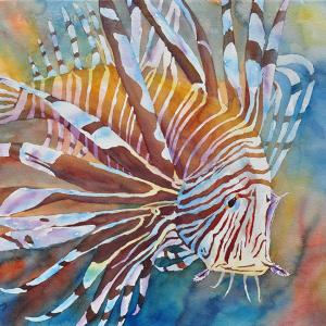 LION FISH, 15"x22" watercolor, $600