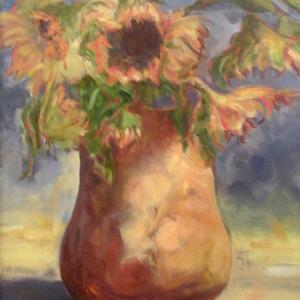 LAST OF THE SUMMER SUN 16"x20" oil painting, $400
