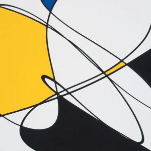 composition in yellow, black, and white