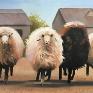 SHEEP oil painting, $310