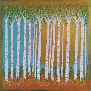 ASPEN GROVE 30“x30” acrylic painting, $500