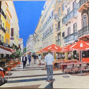 ANOTHER DAY IN LISBON 16"x20" acrylic painting, $1000
