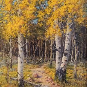 Game Trail, 14"x16" oil painting, $750