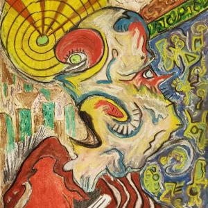  mixed media painting
