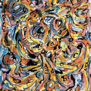 ROOTS RUN DEEP mixed media painting