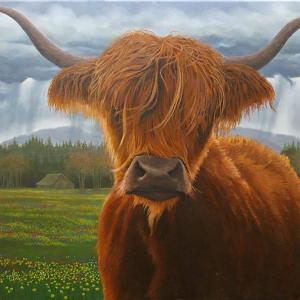 BAD HAIRDAY 20"x16" oil painting