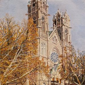 CATHEDRAL OF THE MADELEINE 16"x20" acrylic painting, $1000