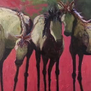 CRAZY HORSES oil painting