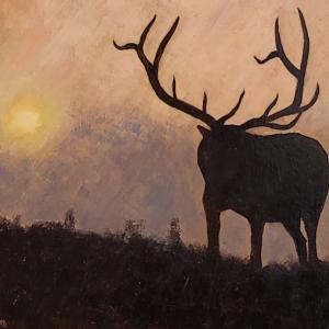MONARCH OF THE WEST 8"x10" oil painting, $195