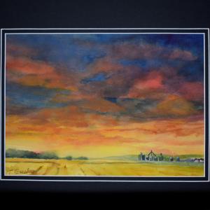 HARVEST'S LAST GLOW 8"X11" watercolor, $275