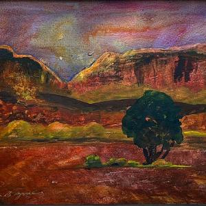 CAPITAL REEF AT DUSK, painting by Joan Zone