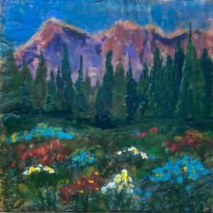 MOUNTAIN FLOWERS, painting by Joan Zone