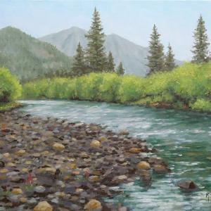 LOST RIVER 9"x12" oil painting