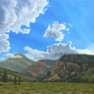 MORNING STORM 24"x12" oil painting