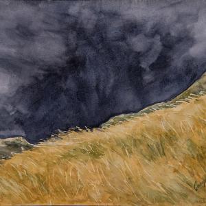 ONCOMING STORM 9"x12" watercolor, $220