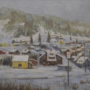 Park City First Security Bank, 12"x16" oil painting, $495