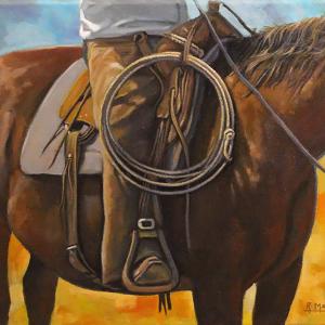 START OF THE DRIVE 14"x11" oil painting