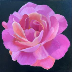PINK FLOWER oil painting by Sandra Williams