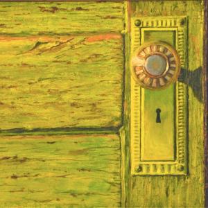 The Green Door, 12"x18" oil painting, $850